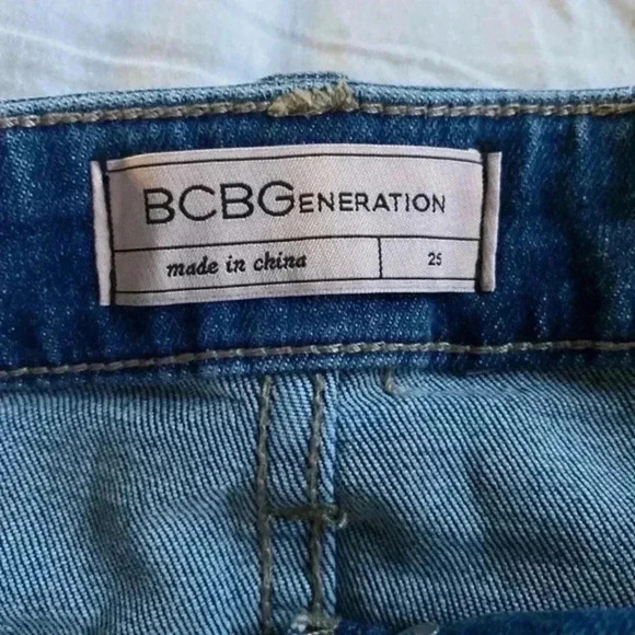 Bcbgeneration Button-fly Denim Mini Skirt In Tina - Picture 6 of 7